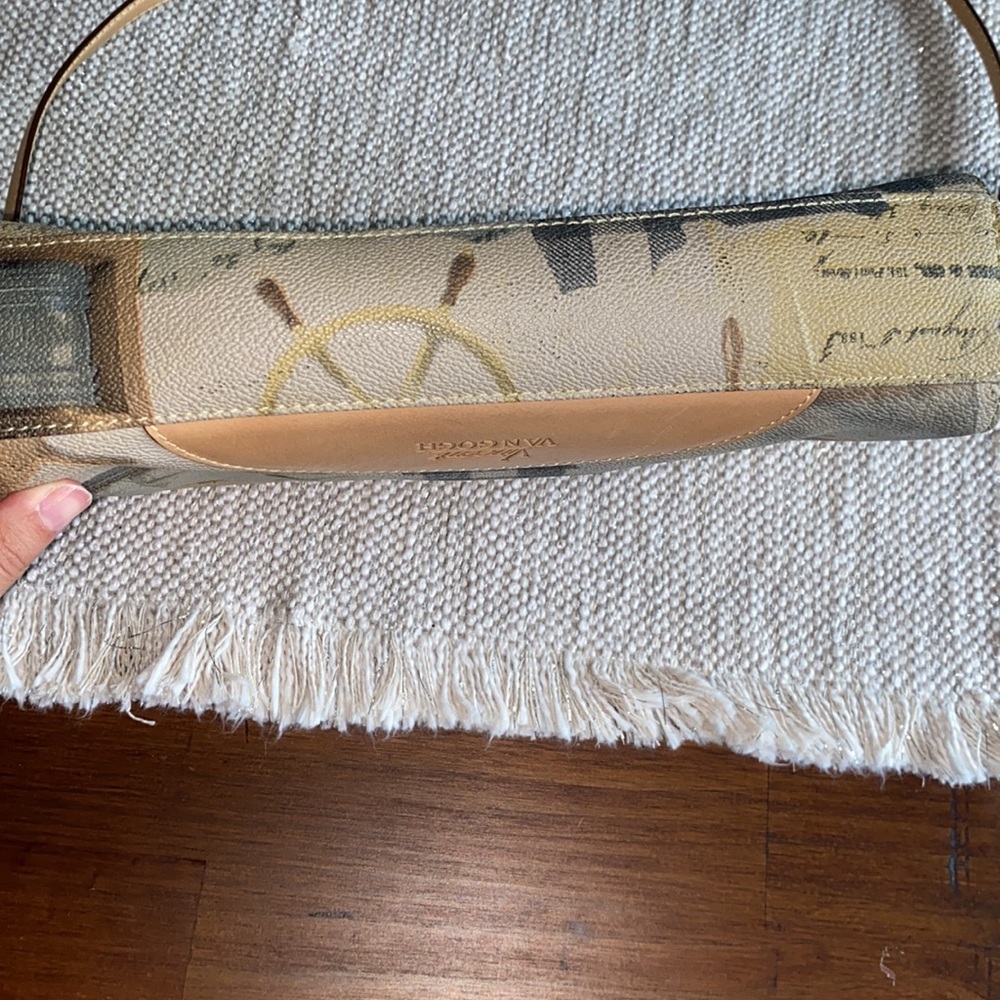 Vintage Van Gogh Shoulder Bag - Tan and Cream - Picture 4 of 8